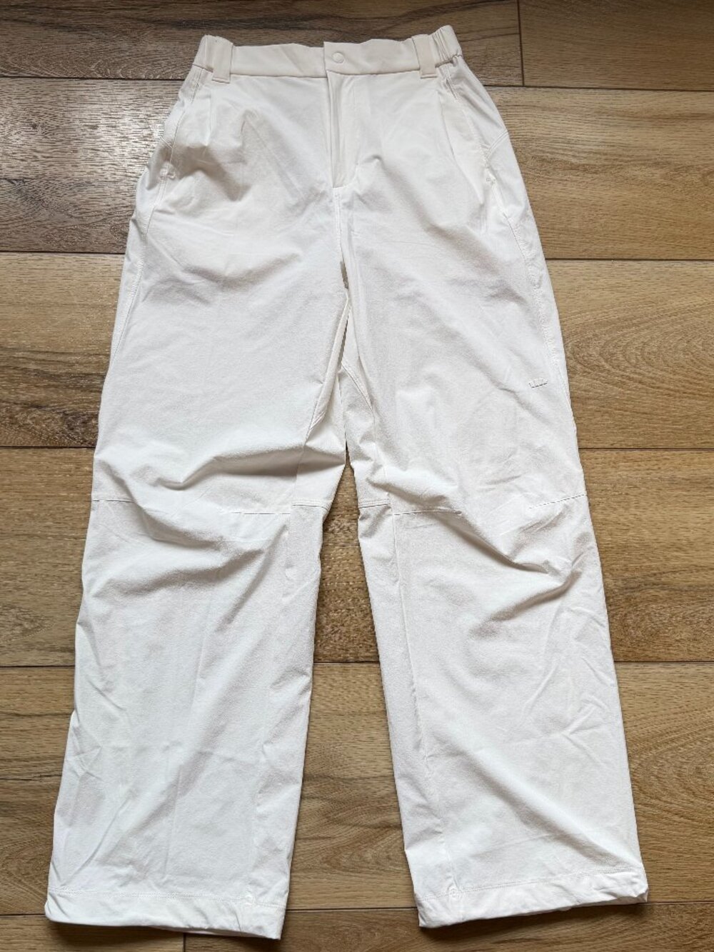 Beneunder Women's S Water-Repellent UPF Protective White Pants, Drawstring Ankle